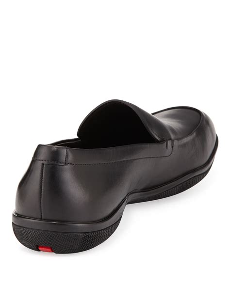 men's calf skin Prada loafers